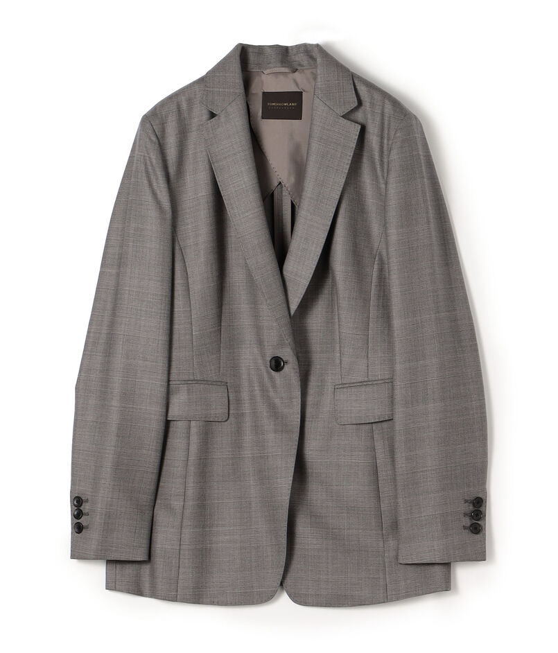 TASMANIAN GLEN CHECK ノッチドカラージャケット