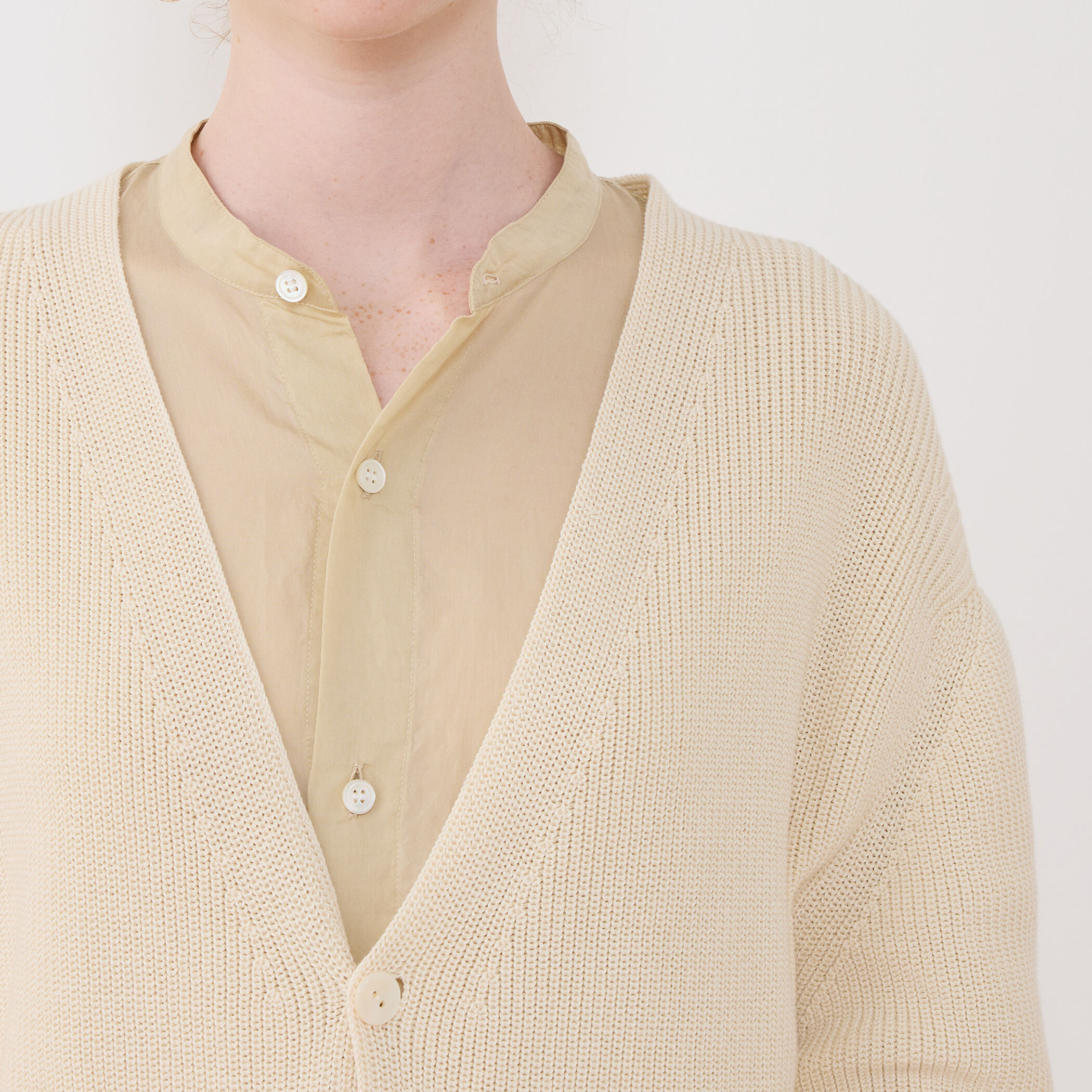 フィッシャーマンズリブ Vネックカーディガン｜トゥモローランド 公式通販