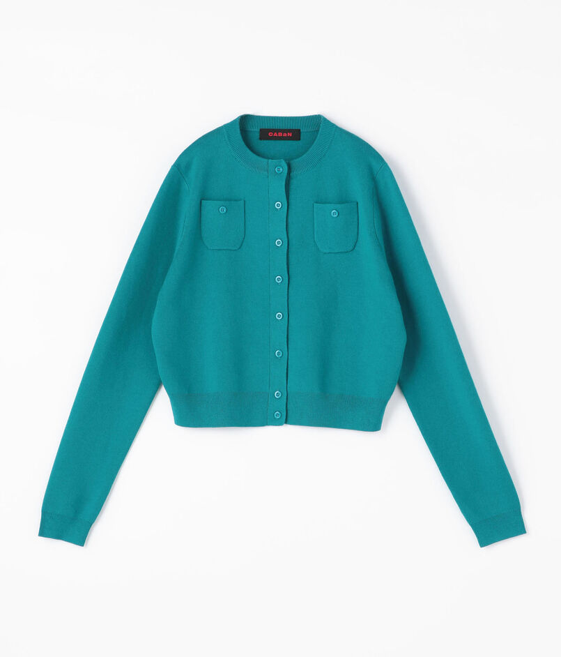 コットンカシミヤ クルーネックカーディガン