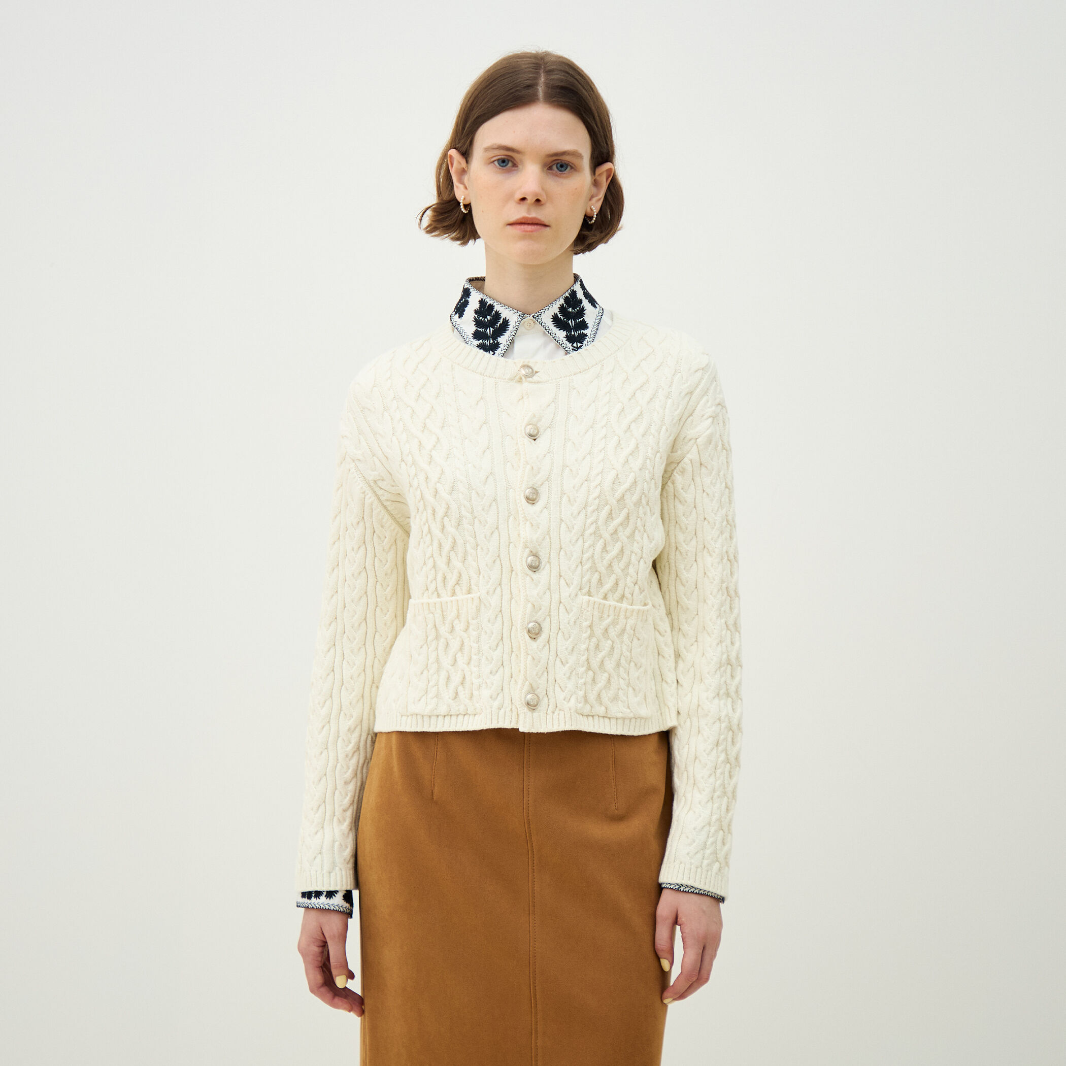 セオリー　レディースコットンケーブルカーディガン WOMEN カーディガン | WOMEN（レディース）｜Theory 公式通販サイト