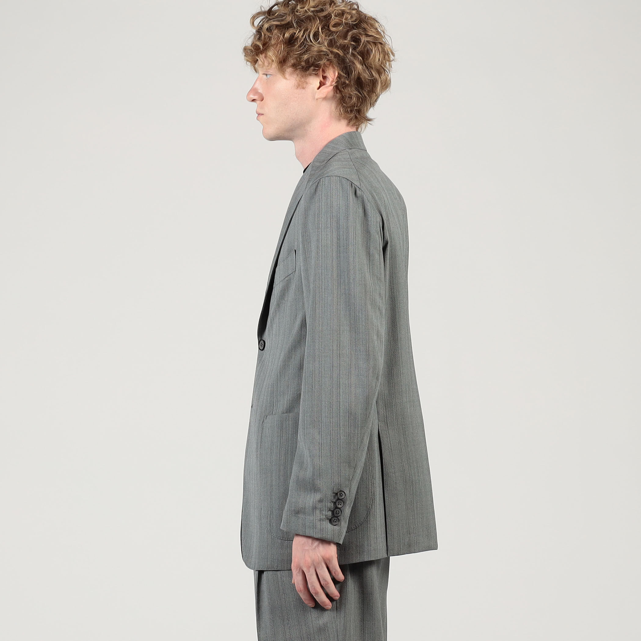 サイズ3 マーティーアンドサンズ アンコンシングルジャケット 撚杢へリンボーン サイズ3 マーティーアンドサンズ アンコンシングルジャケット 撚杢へ