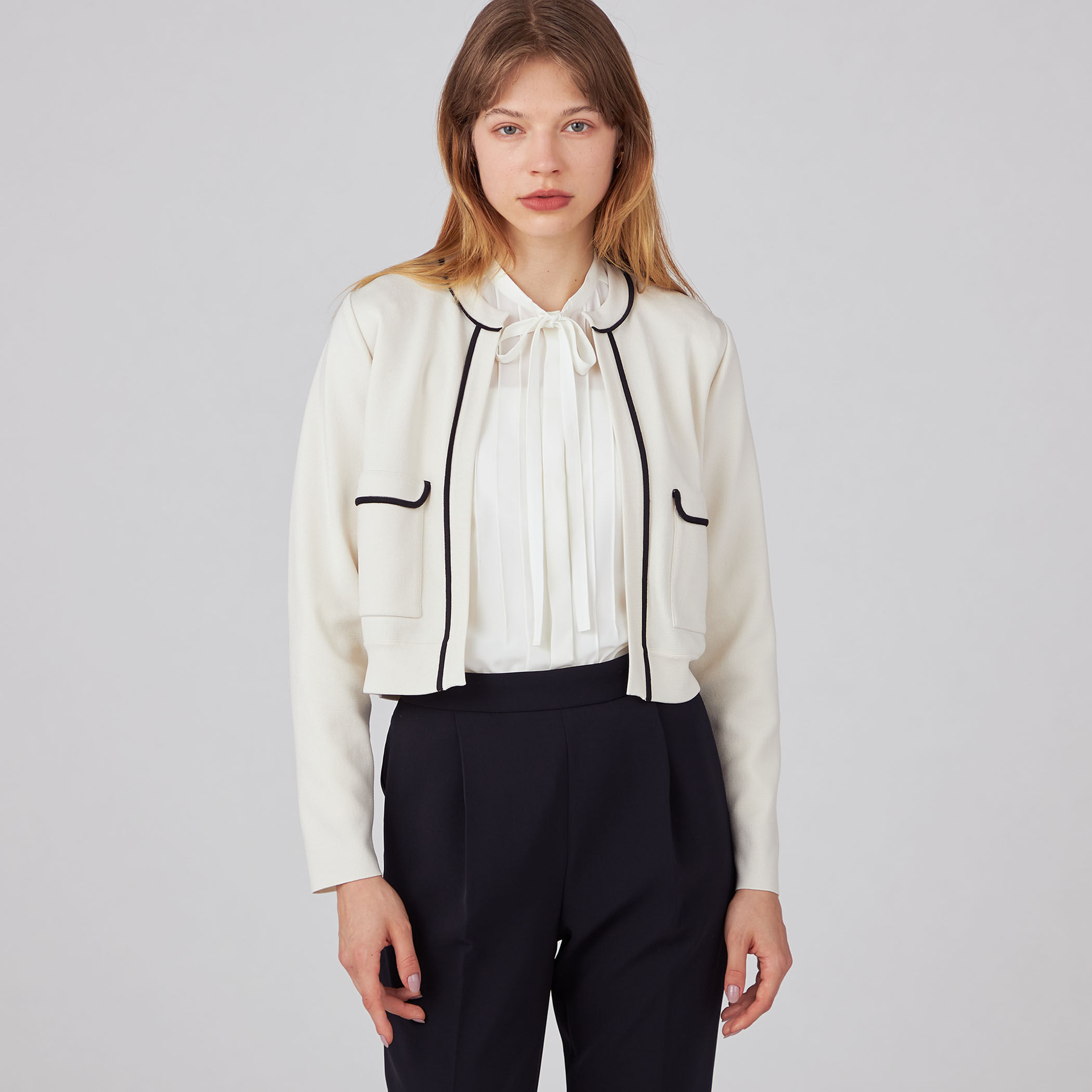 ミラノリブ クルーネックカーディガン｜トゥモローランド 公式通販