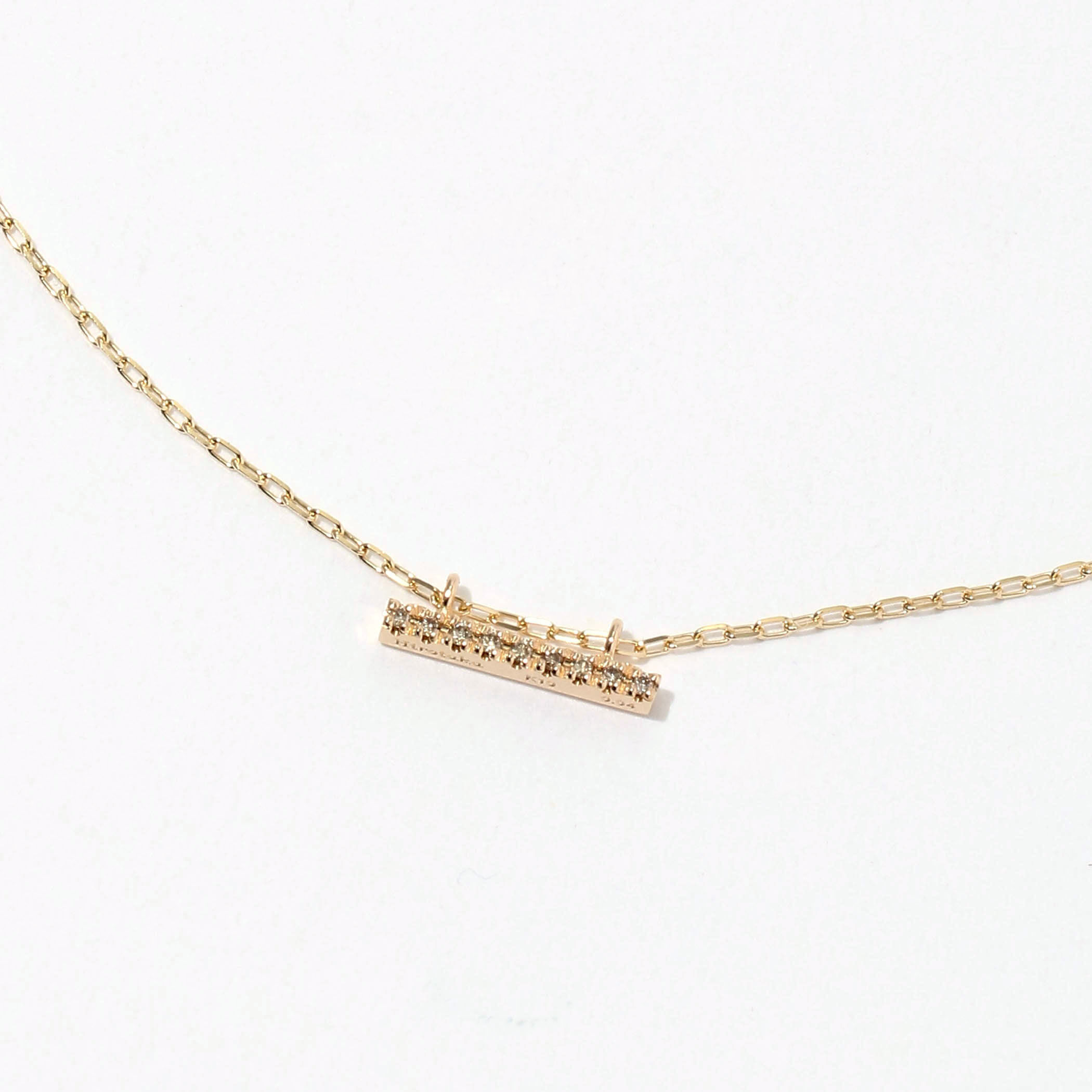 美品 ビームス 別注 ヒロタカ ダイヤモンドバー ネックレス hirotaka 