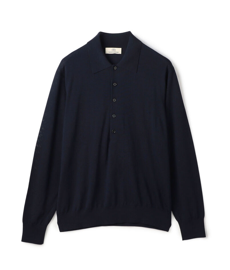 16Gキャッシュウール ニットポロシャツ 16Gキャッシュウール ニットポロシャツ