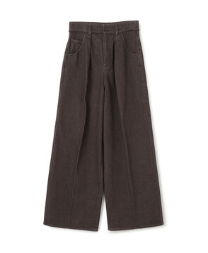 ハードツイストデニム ワイドストレートパンツ