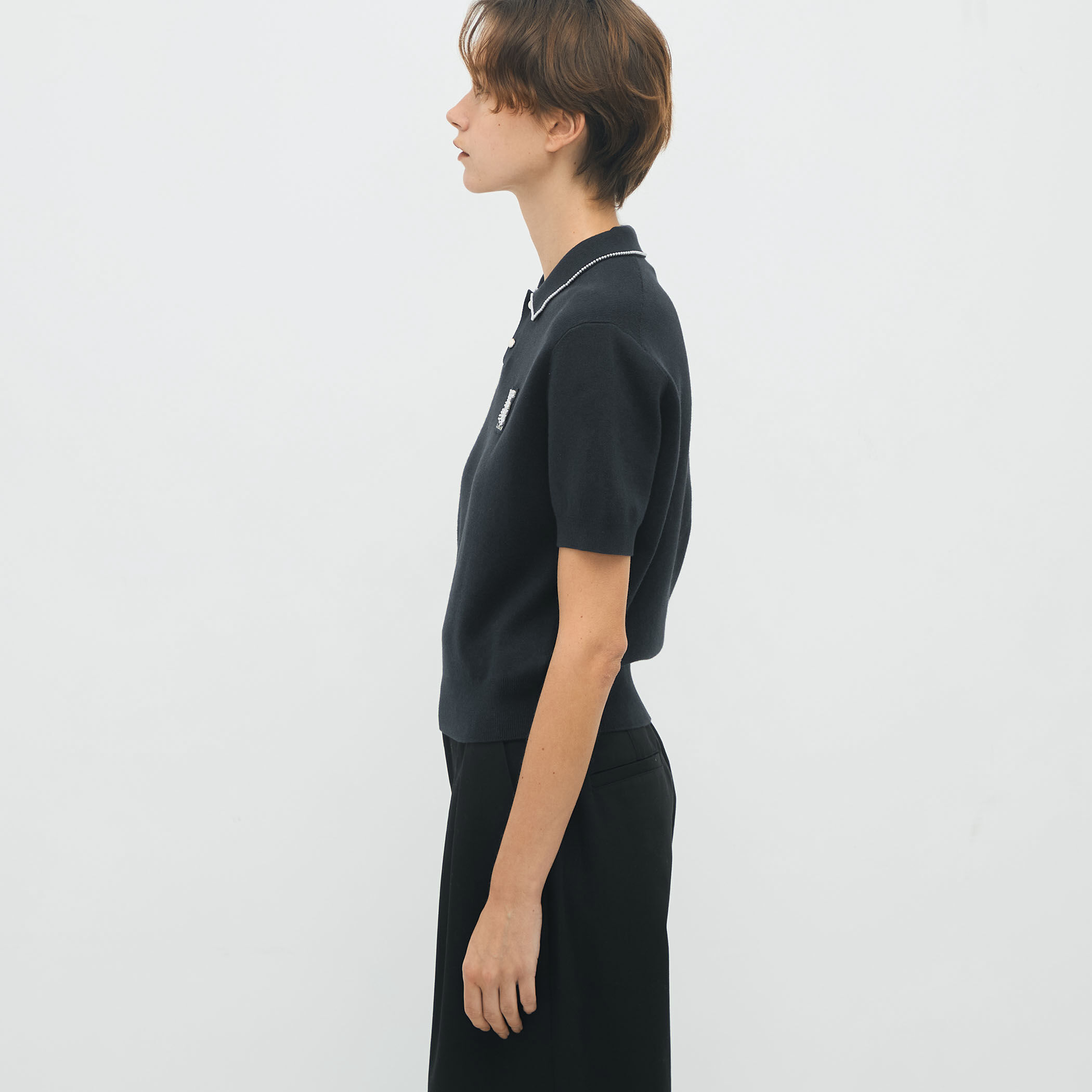 コットンカシミヤ パールポロプルオーバー｜トゥモローランド