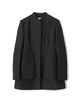 Mame Kurogouchi Silk Wool Double Cloth Stand Collar Jacket