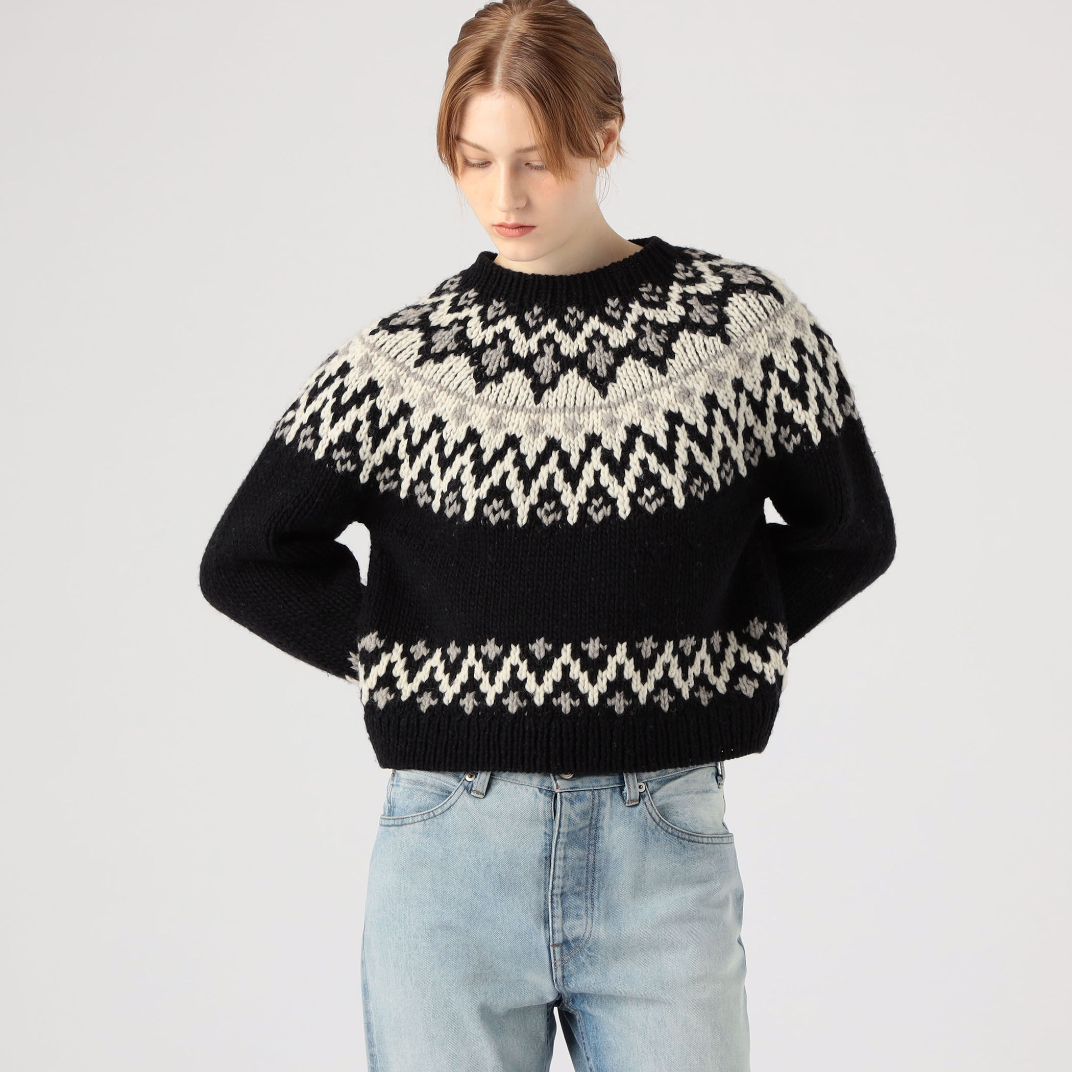 美品！MACPHEE！クルーネックプルオーバー！パープル｜ファッション