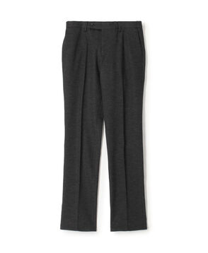 ウールコットン ダブルジャガード ノープリーツシャーリングパンツ