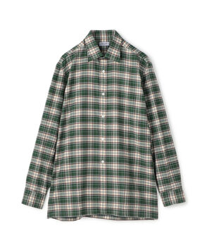 Charvet コットンネル セミワイドカラーシャツ