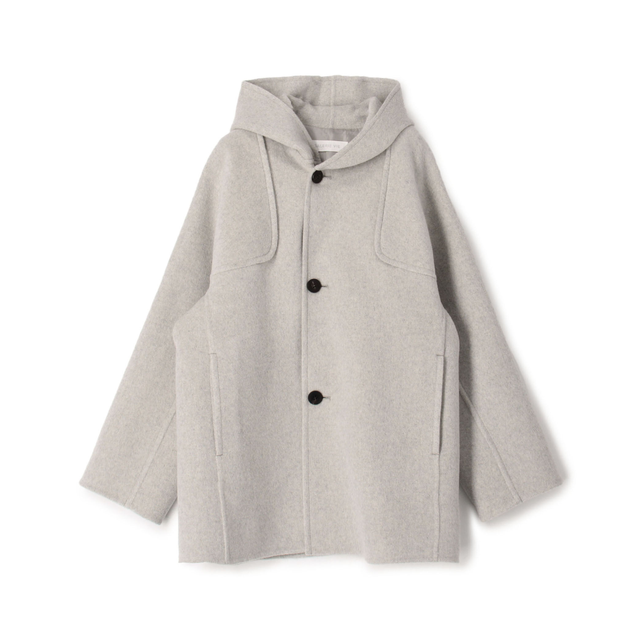 tuduhono 美品】トゥモローランド　 フーデッドコート　ダブルフェ ウールカシミヤダブルフェイス フーデットコート｜トゥモローランド