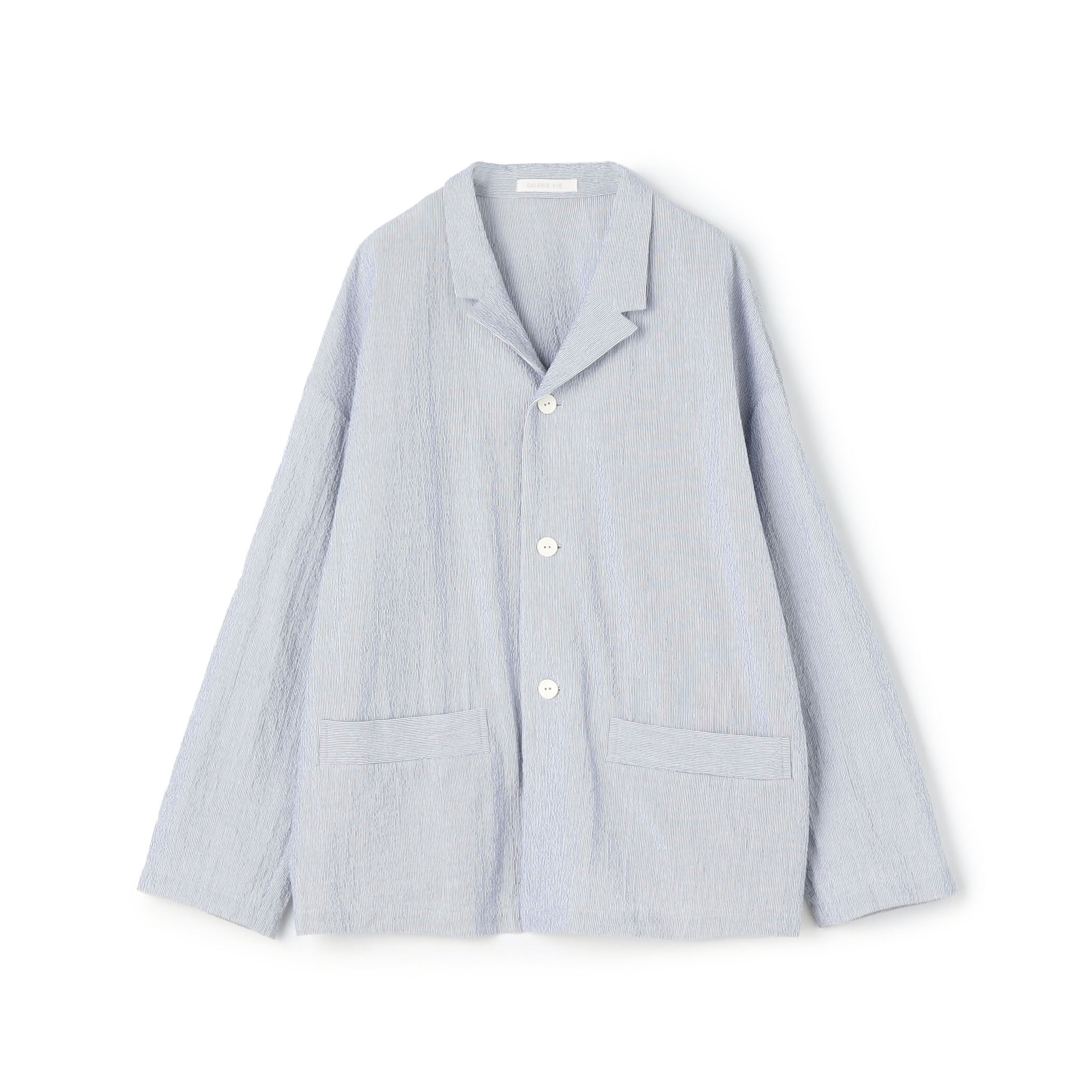 【定価3.7万/24ss】GALERIE VIE エアリーサッカー ジャケット □エアリーサッカー ワイドジャケット｜トゥモローランド 公式通販