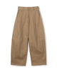 HYKE T/C BARREL-LEG WORK PANTS バレルレッグ ワークパンツ