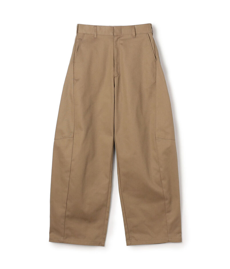 HYKE T/C BARREL-LEG WORK PANTS バレルレッグ ワークパンツ