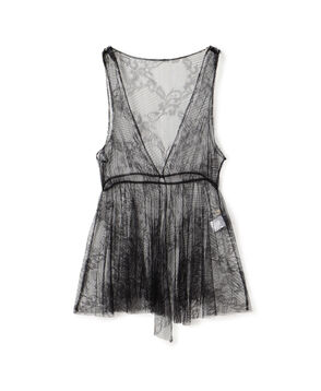 コードリーレース ペプラムノースリーブブラウス