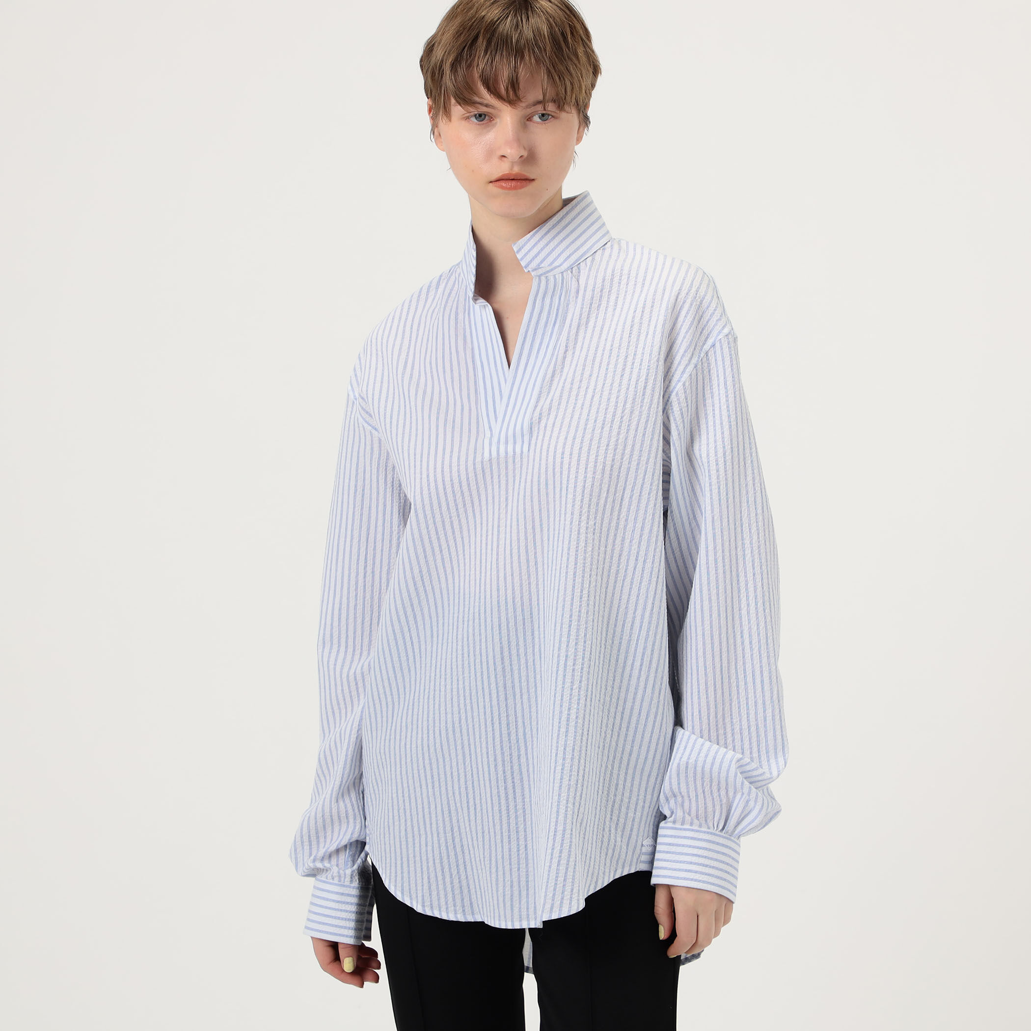 BOURRIENNE SCULPTEUR プルオーバーシャツ 別注】BOURRIENNE SCULPTEUR リネン プルオーバーシャツ