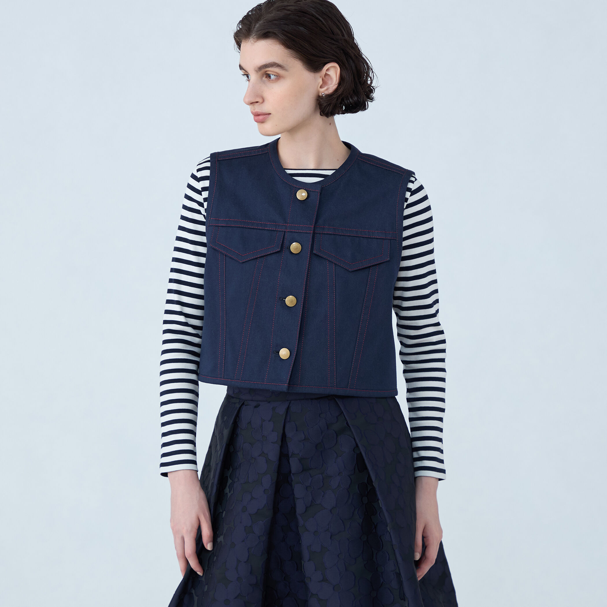 TOMORROWLANDショートジレ35,200円→最終値下11,500円送料込 ソワデニム ショートジレ｜トゥモローランド 公式サイト