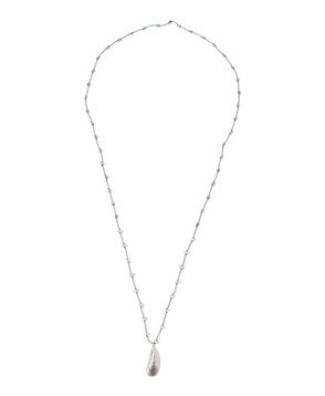 SEE REAL FLOWERS Silver Shell ネックレス