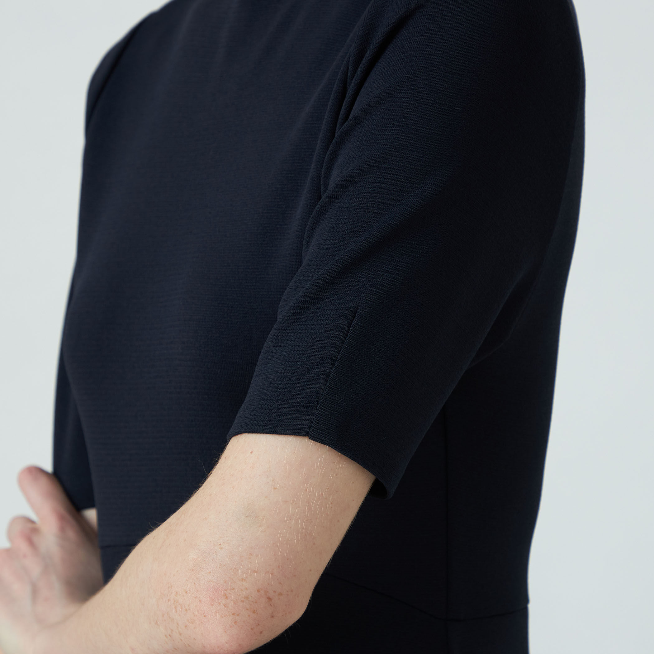 アセテートナイロンミラノリブ ハイウエストワンピース