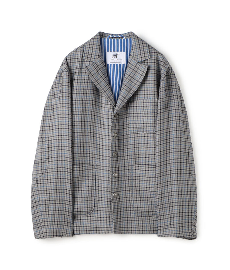 Chato Lufsen ANTOINE D'ATELIER リネン チェック ワークジャケット