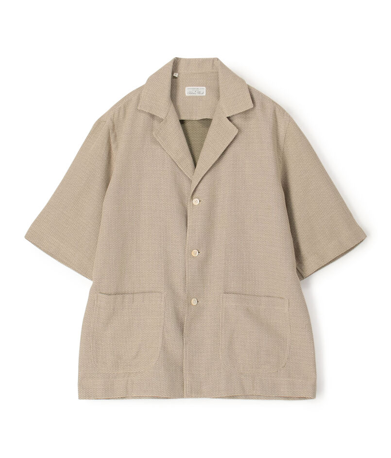 【別注】Salvatore Piccolo CUBA コットンメッシュ オープンカラー ハーフスリーブシャツ