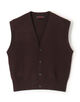 コットンカシミヤ Vネックドロップショルダーベスト