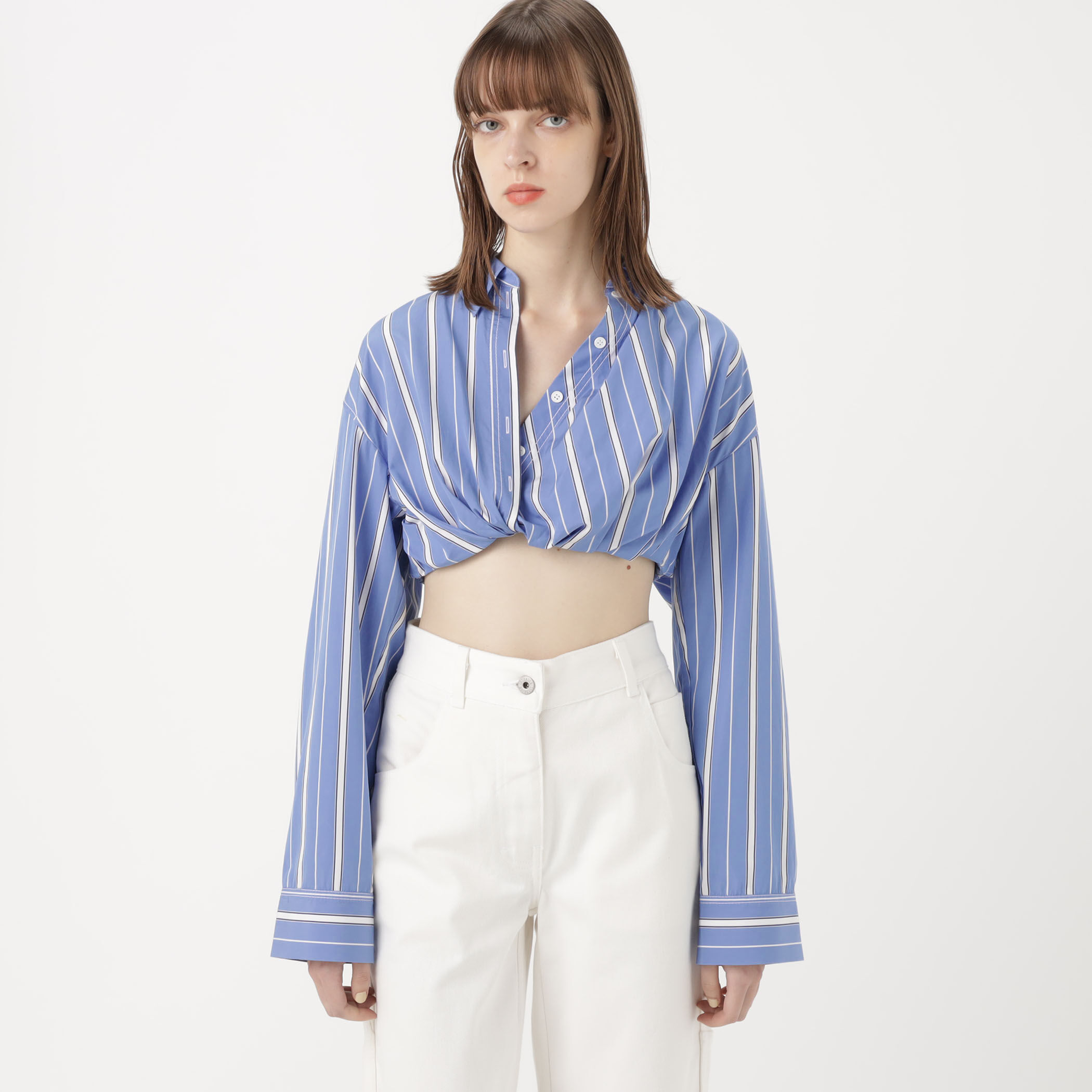 JACQUEMUS LA CHEMISE BAHIA コットン クロップドシャツ