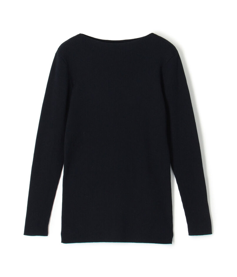 ギザコットンリブ ボートネックプルオーバー