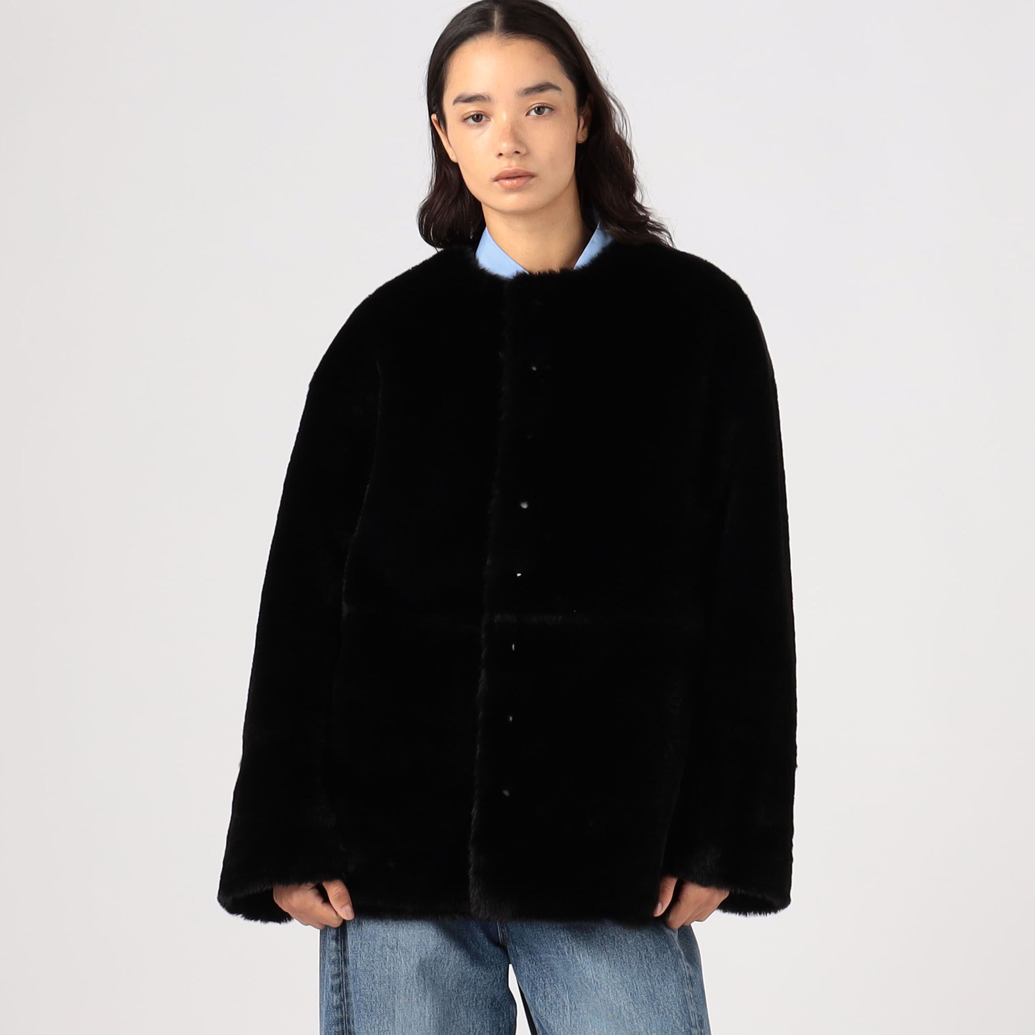 フェイクムートン リバーシブルショートコート｜トゥモローランド 公式通販