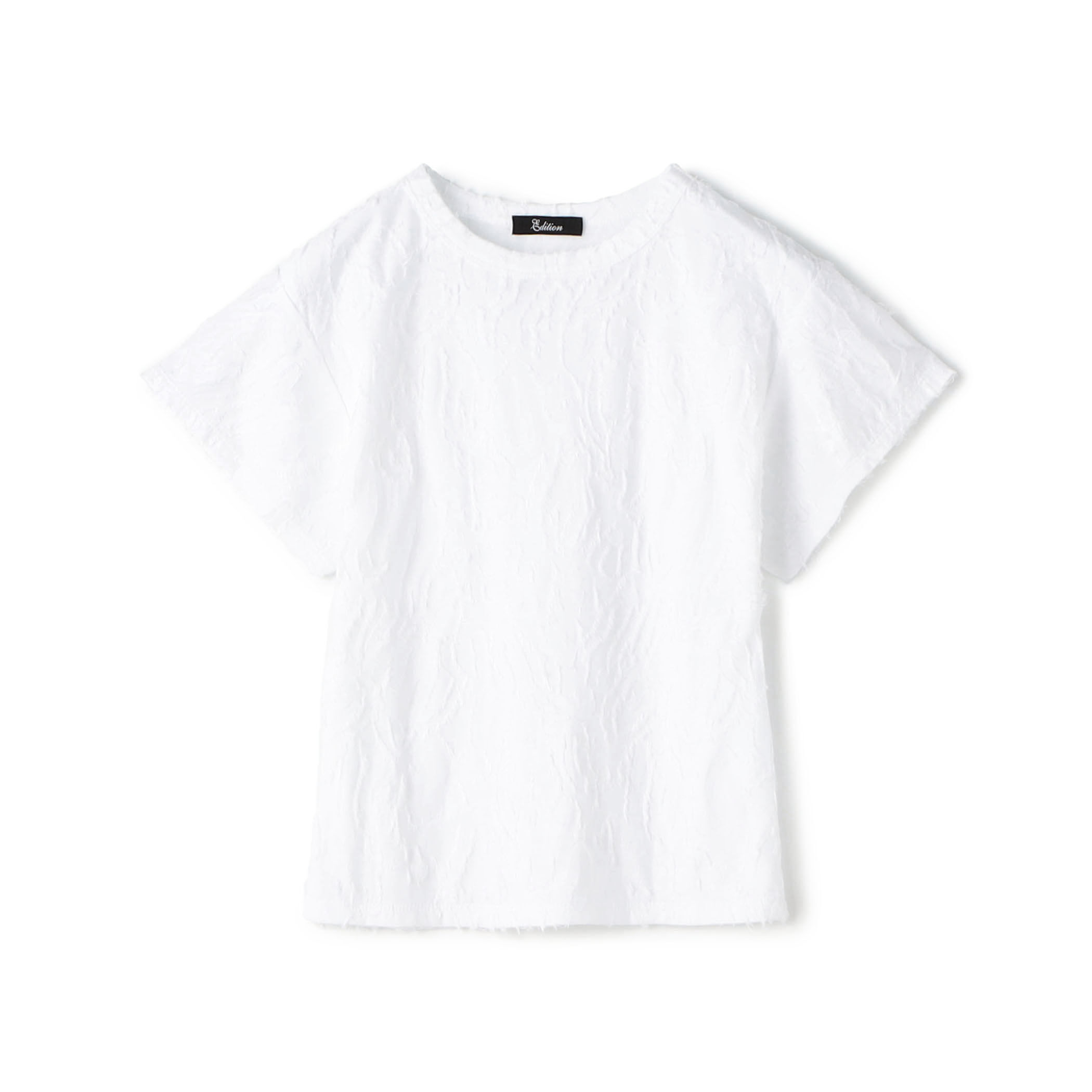 □バックカットジャカード ハーフスリーブトップス｜トゥモローランド 公式通販