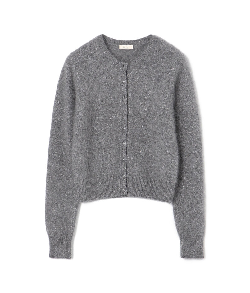 フォックスカシミヤ クルーネックカーディガン