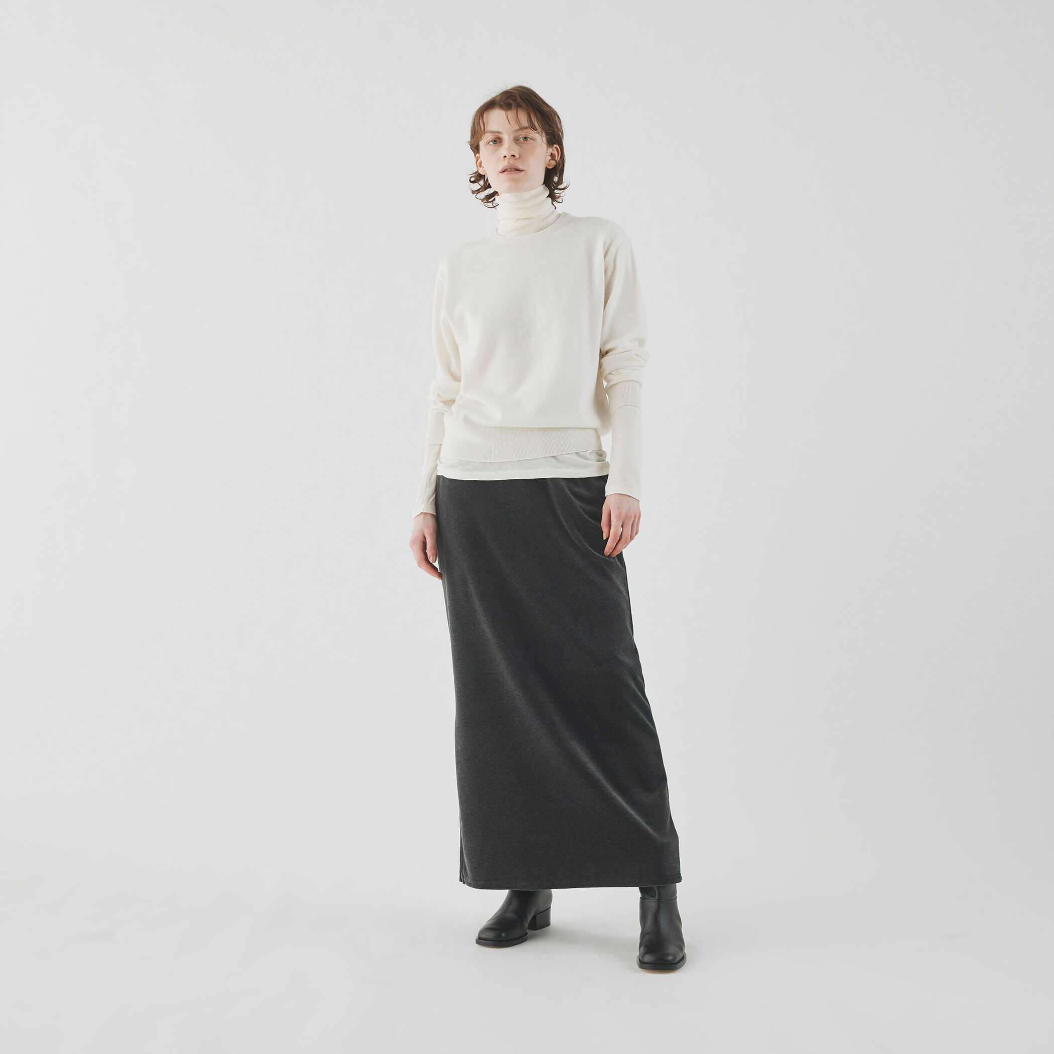 【返品?交換対象商品】 SALUÉ 定価40,000 リゼッタ ワンサイドスリットスカート サルエ スカート