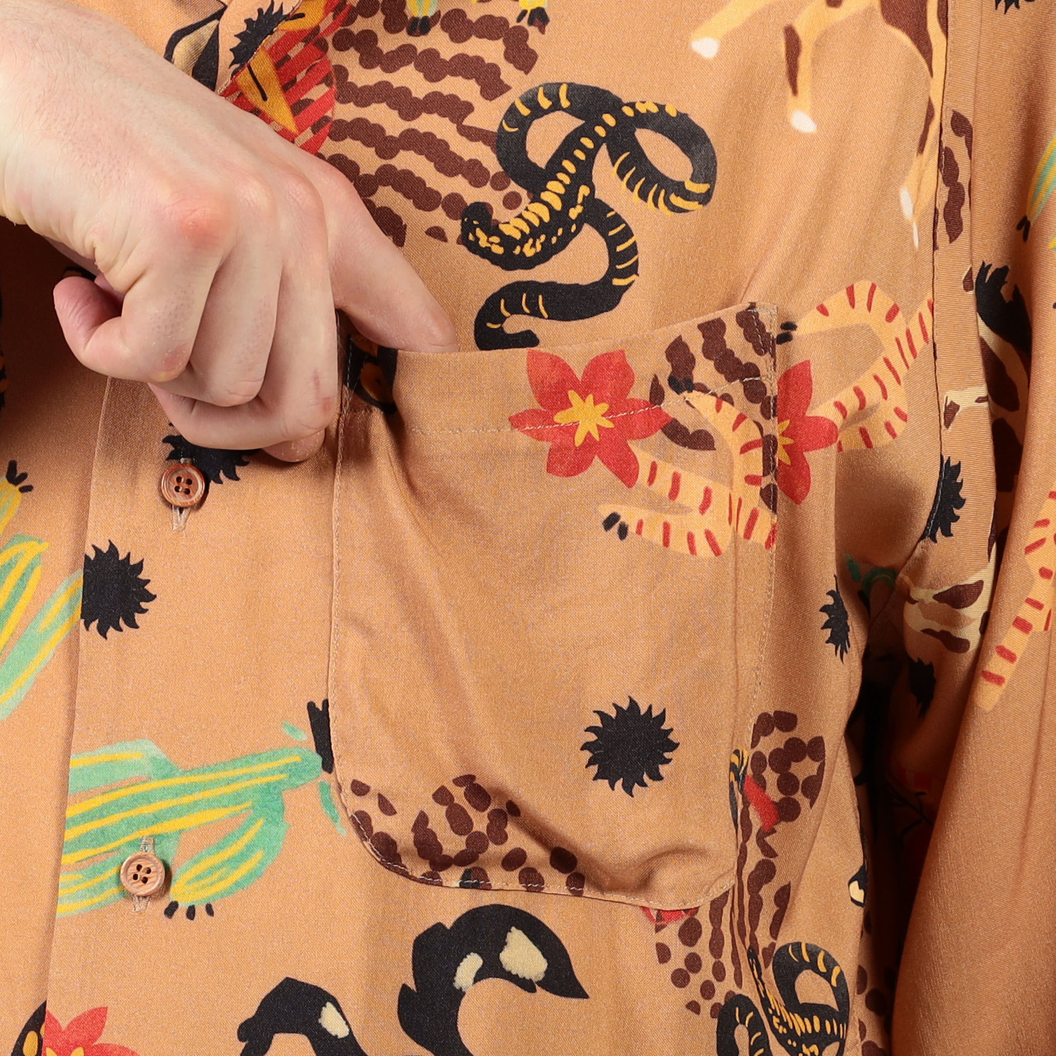 別注】m's braque レーヨンオープンカラー ハーフスリーブシャツ