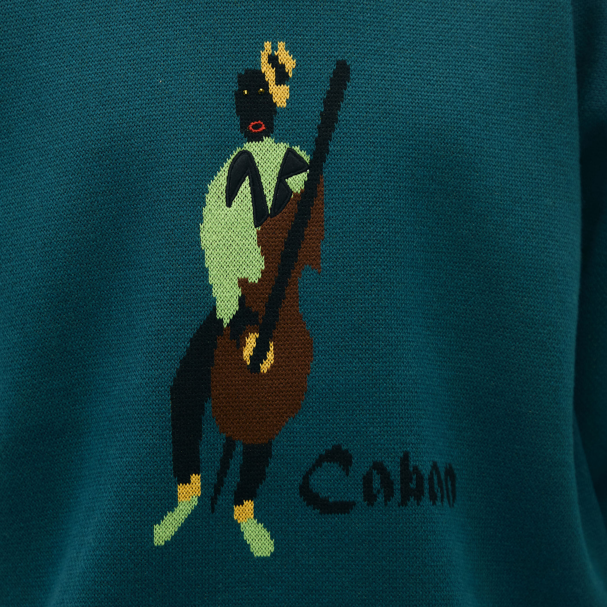 CABaN コットンカシミヤジャカード JAZZ WOODBASE クルーネックプル