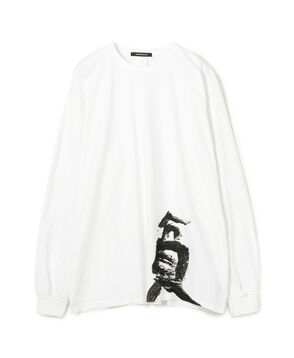 ALMOSTBLACK CREW NECK PRINT LONG
