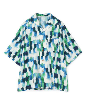 【別注】m's braque レーヨン オープンカラー ハーフスリーブシャツ