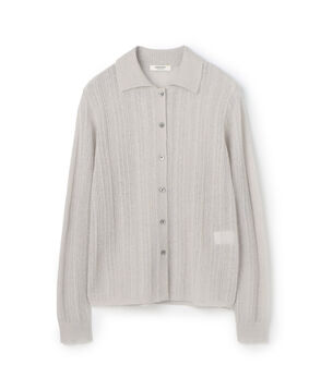 レーシーアルパカブレンド ポロカーディガン