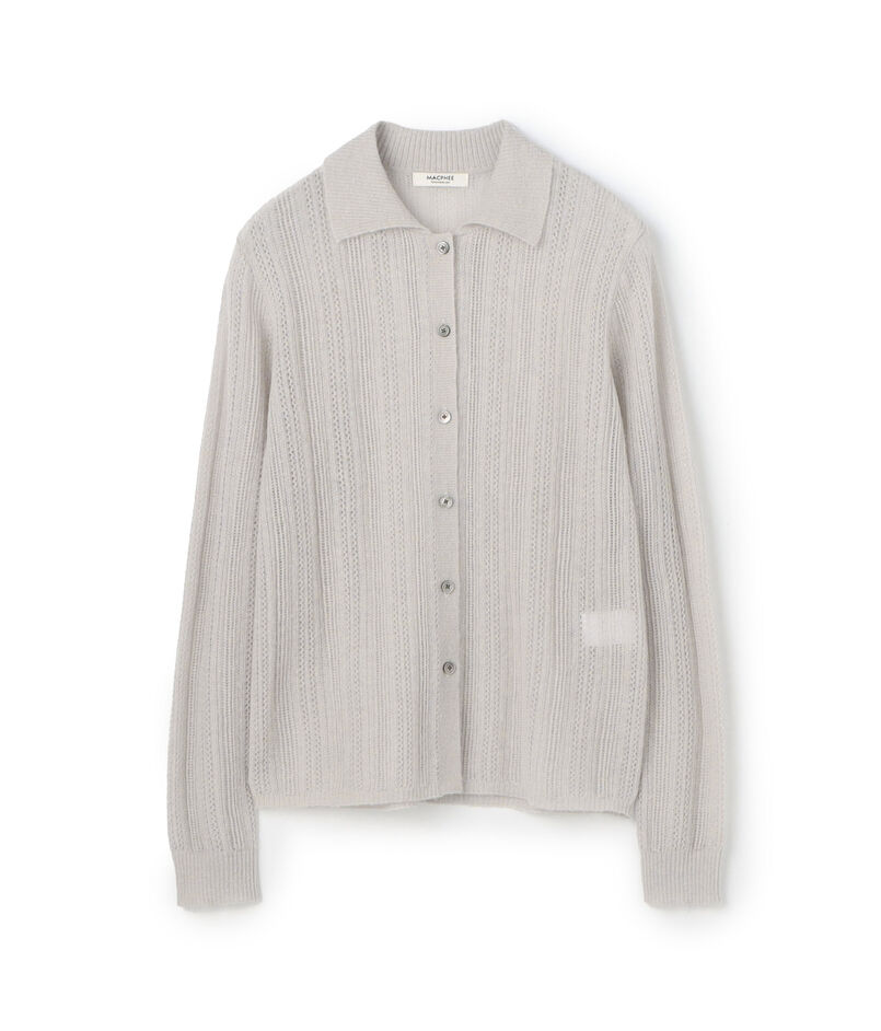 レーシーアルパカブレンド ポロカーディガン