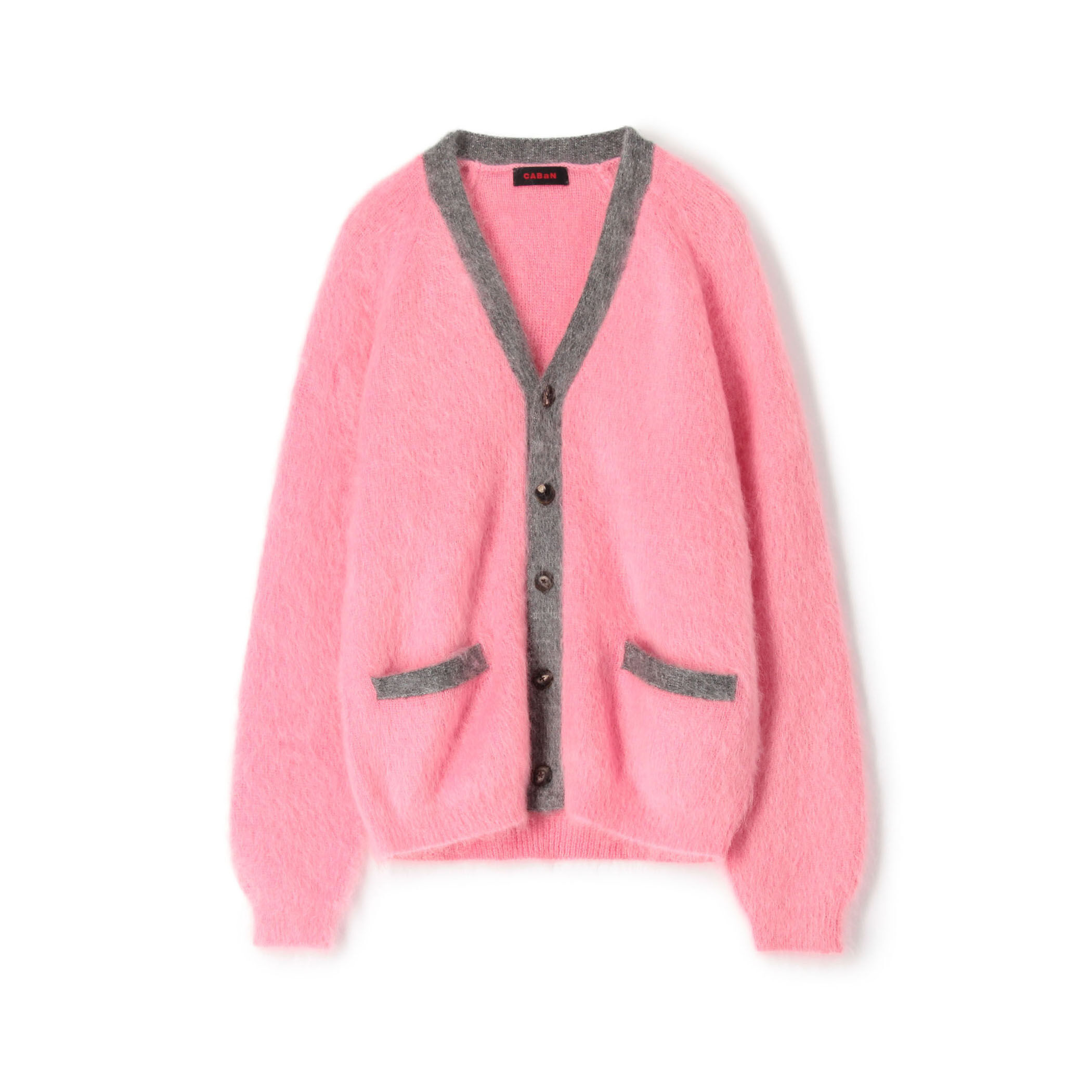 □CABaN モヘヤ Vネックバイカラーカーディガン｜トゥモローランド