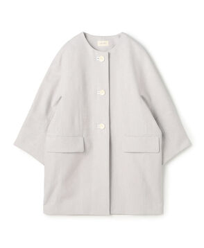 【WEB先行予約】コットンオックスフォード キモノスリーブミディコート