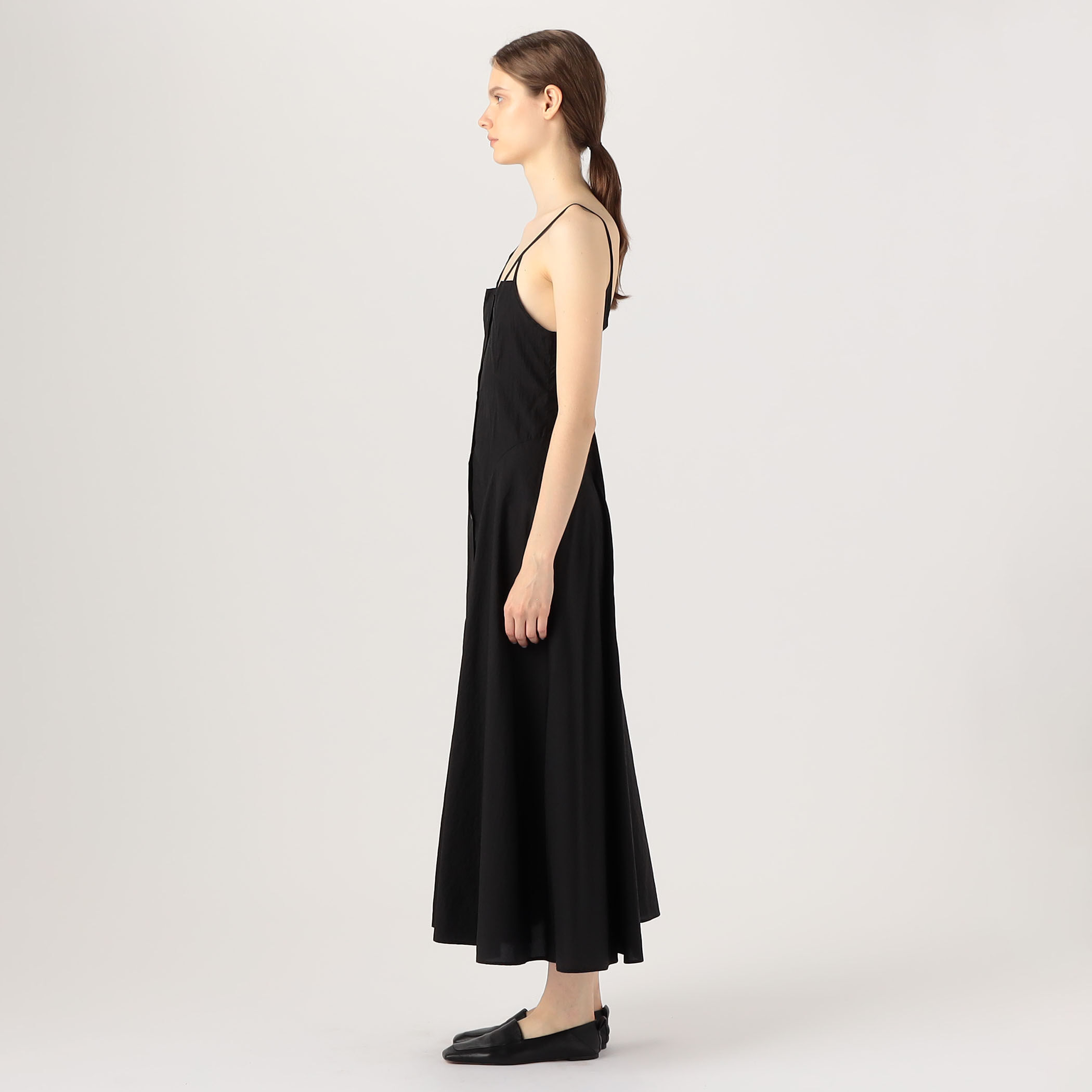 パラシュートナイロンワッシャー サーキュラーキャミソールワンピース