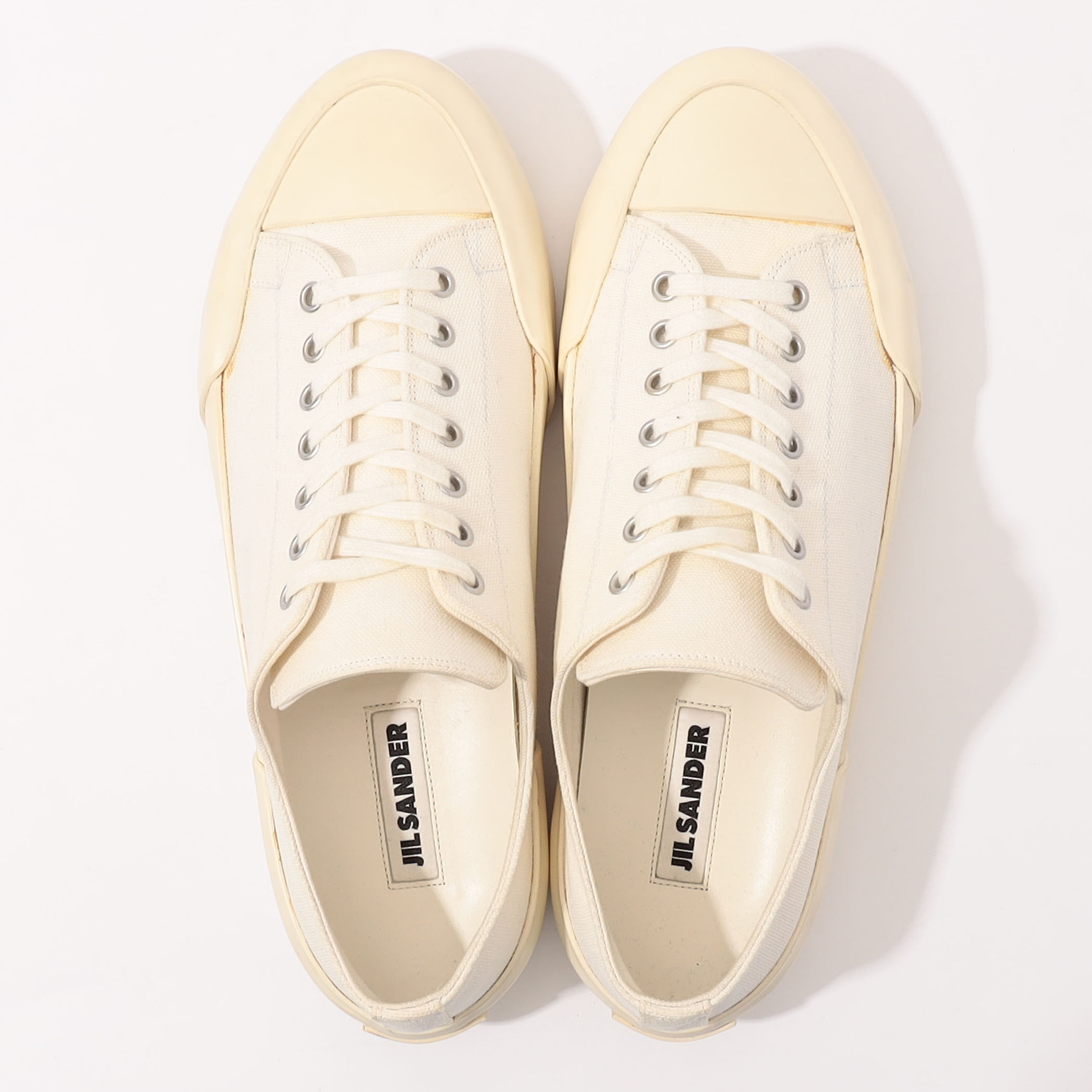 JIL SANDER ホワイトレザーシューズ　35 メンズ【JilSander】ホワイトレザースニーカー 厚底スニーカー