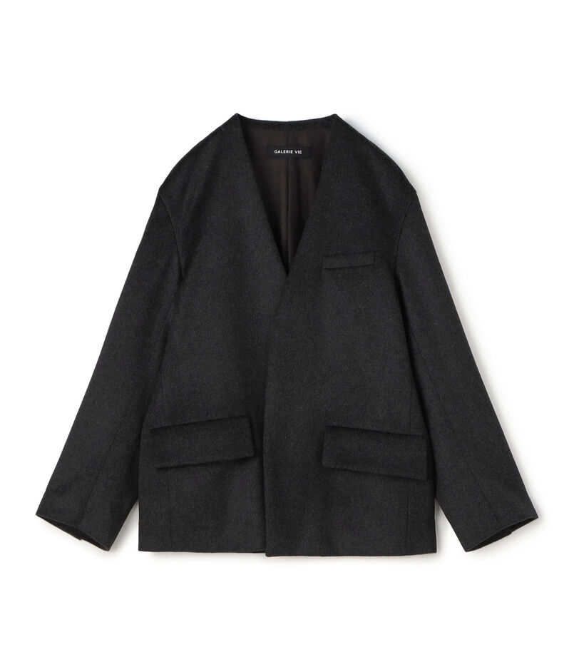 スムースビーバー カラーレスジャケット