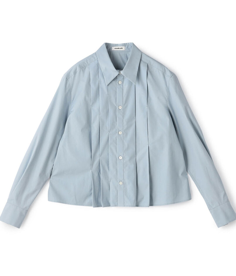 コットンシルクタイプライター ランダムダックシャツ