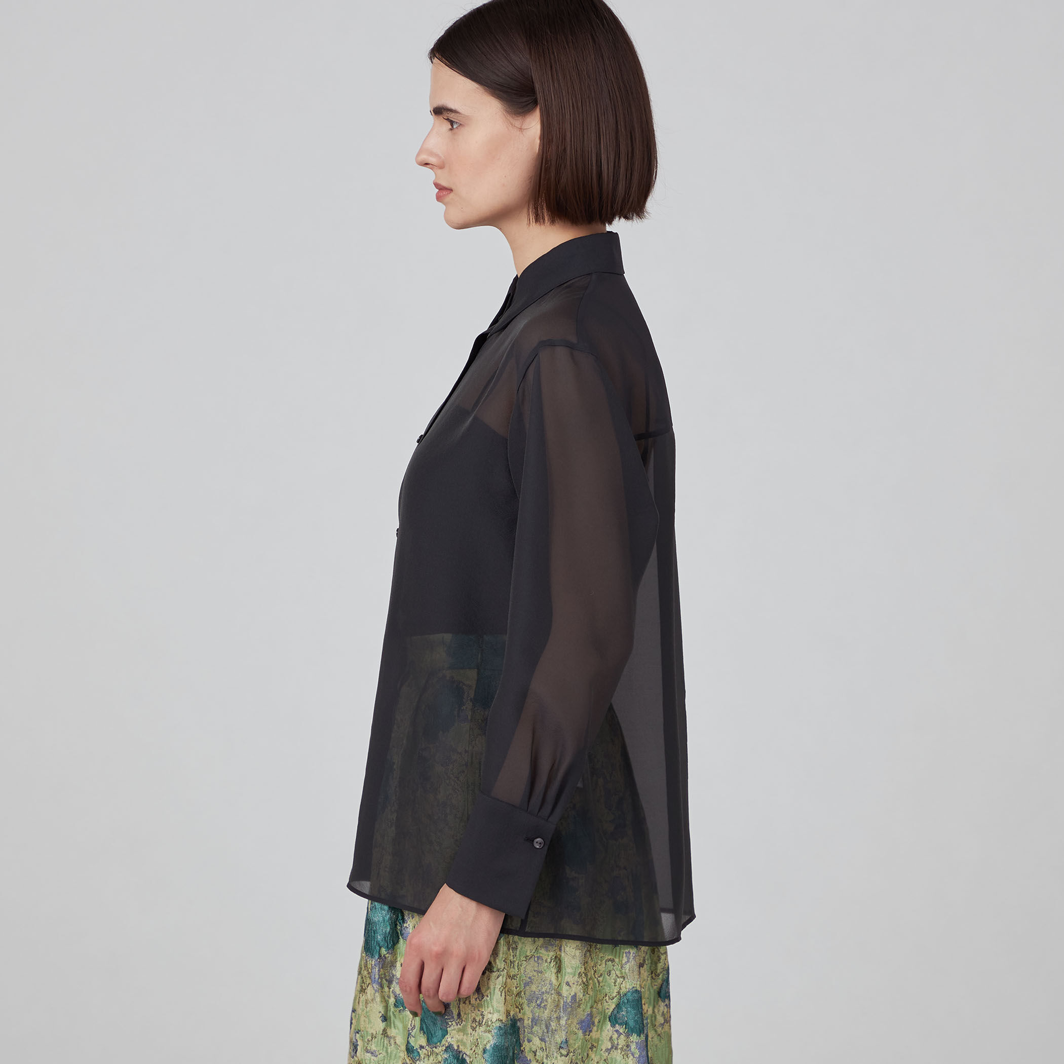 シアーオーガンジー ロングスリーブブラウス｜トゥモローランド 公式通販