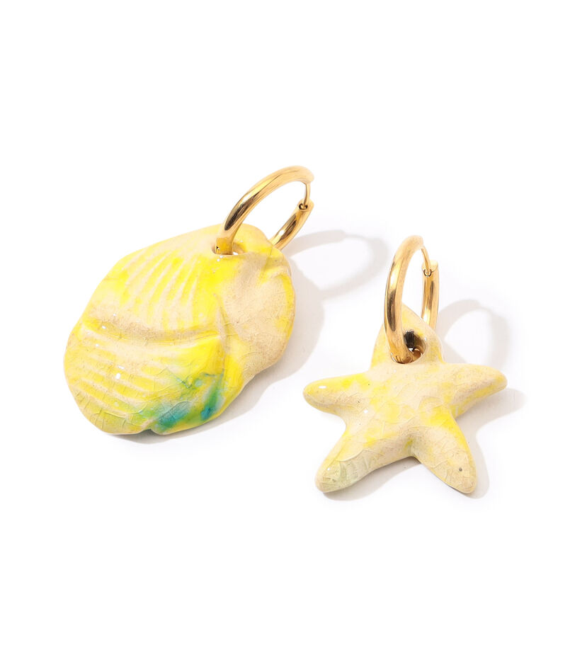 LEVENS JEWELS SATR HOOPS ピアス