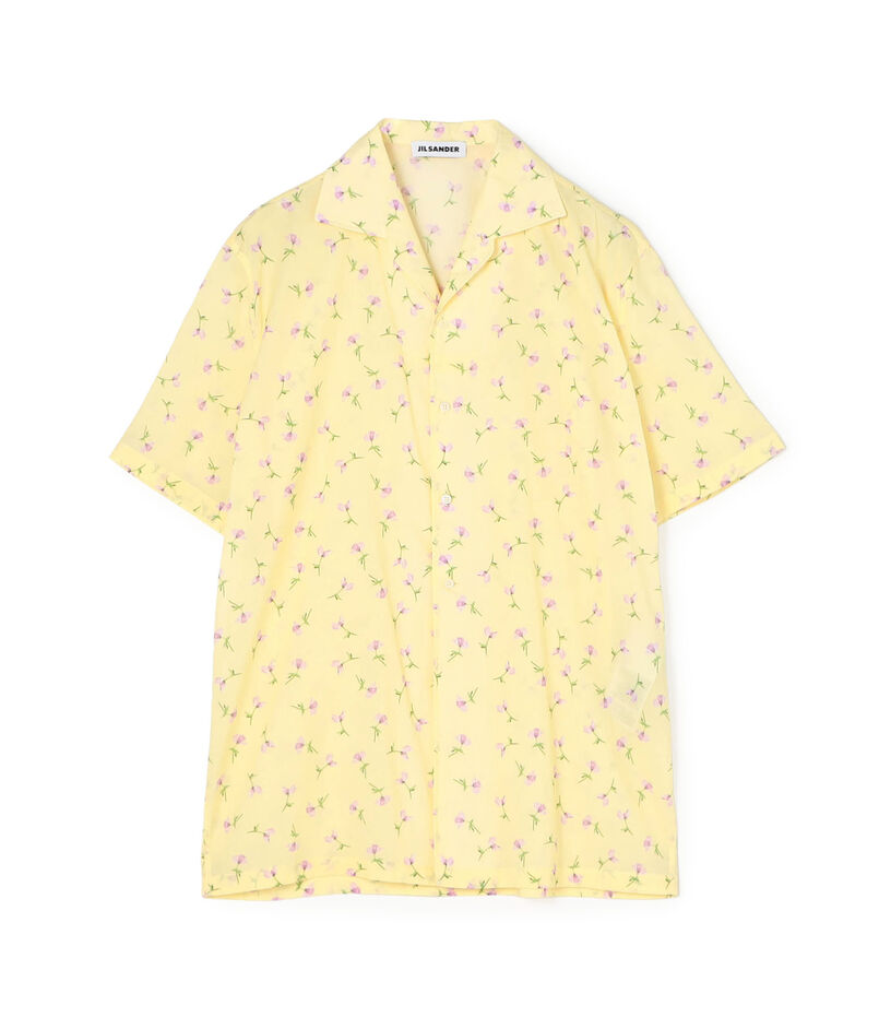 JIL SANDER SHIRT 223 コットンプリント オープンカラーシャツ