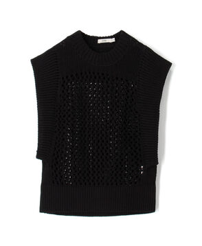 HYKE CROCHET SLEEVELESS KNIT クロシェ スリーブレスニット