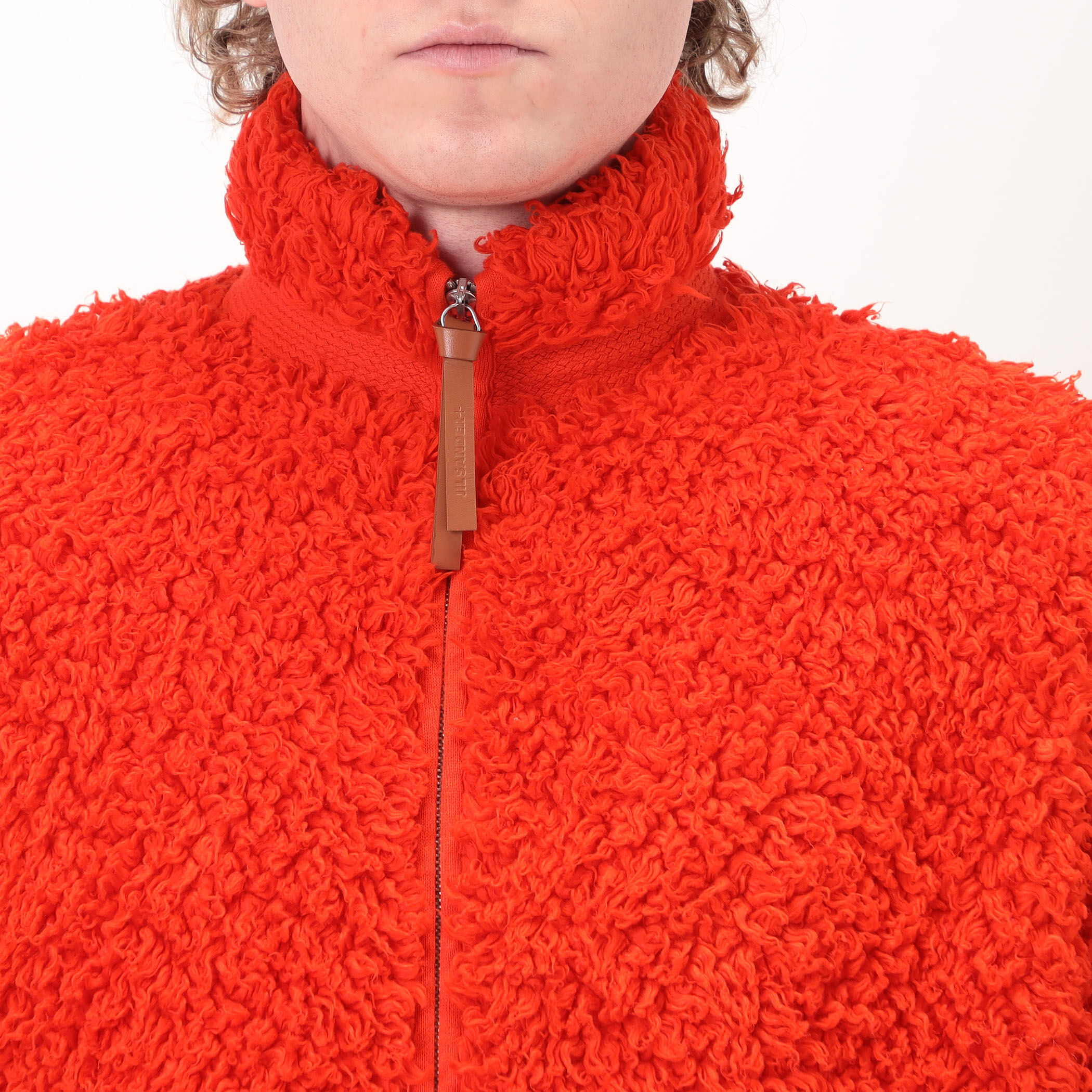 JIL SANDER+ NATURAL COTTON FLEECE ジップアップブルゾン