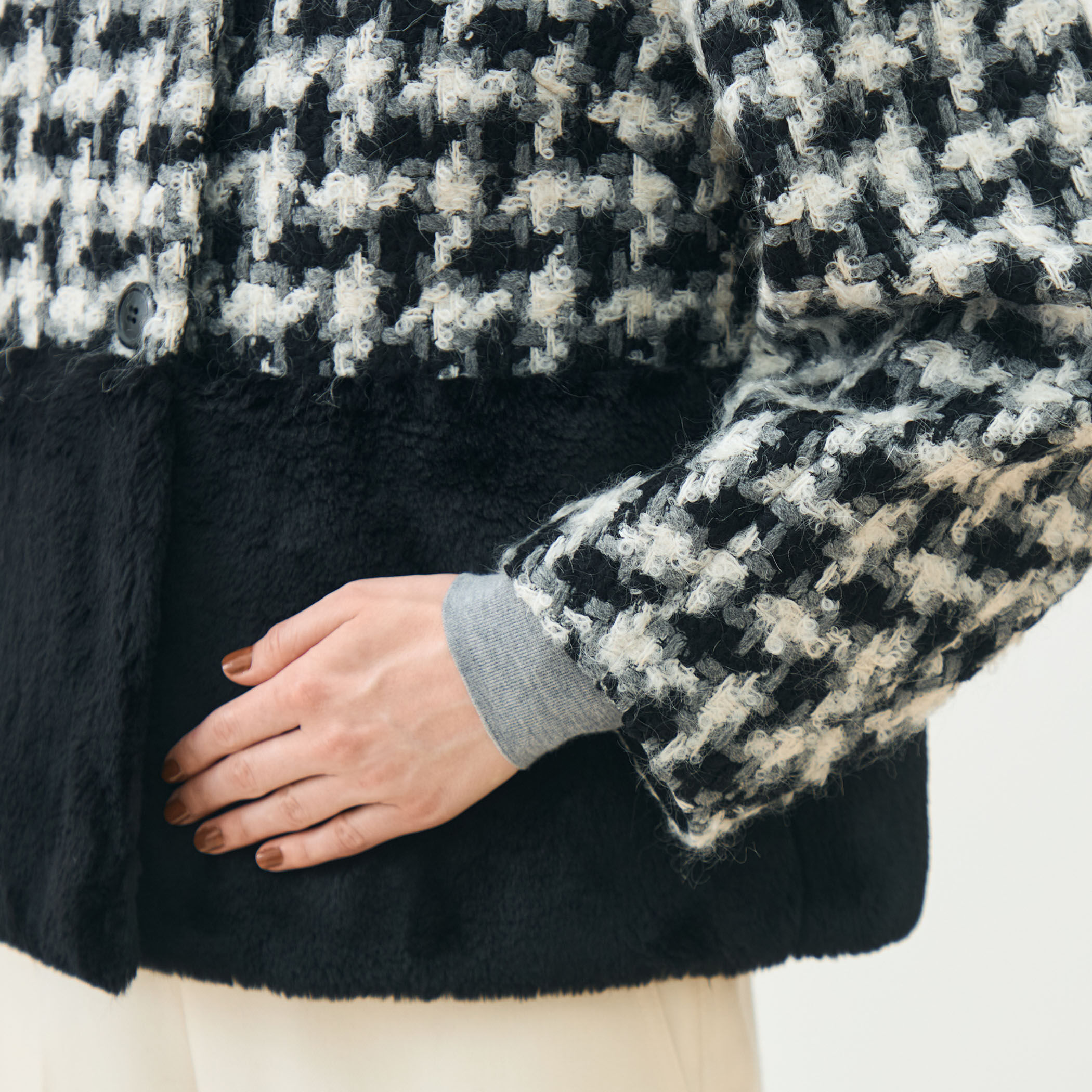 WEB先行予約】グリハウンドトゥース チェンジカラージャケット